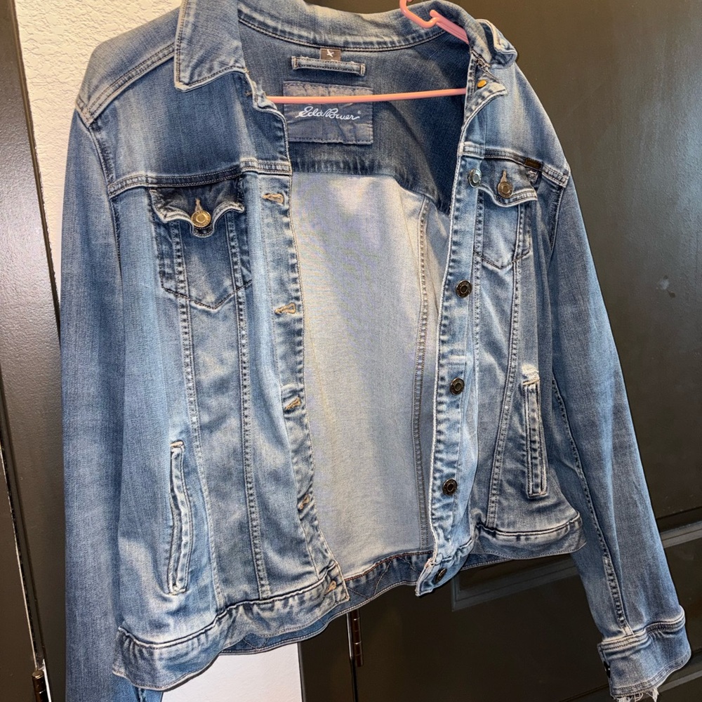 Eddie Bauer Women's Light Blue Jean Jacket